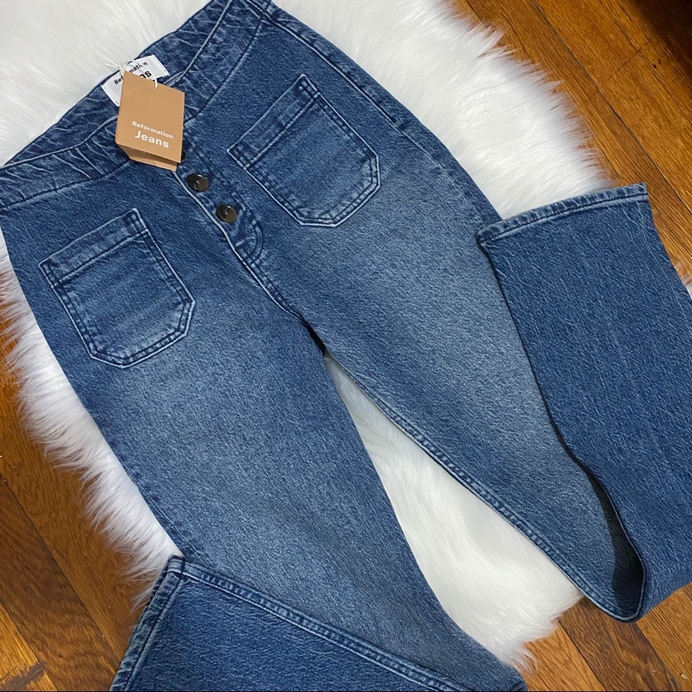 New Reformation Elsie Straight Leg Jeans 25 - Picture 5 of 8
